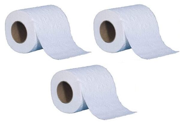 Brow White Embossing Toilet Rolls - Image 3